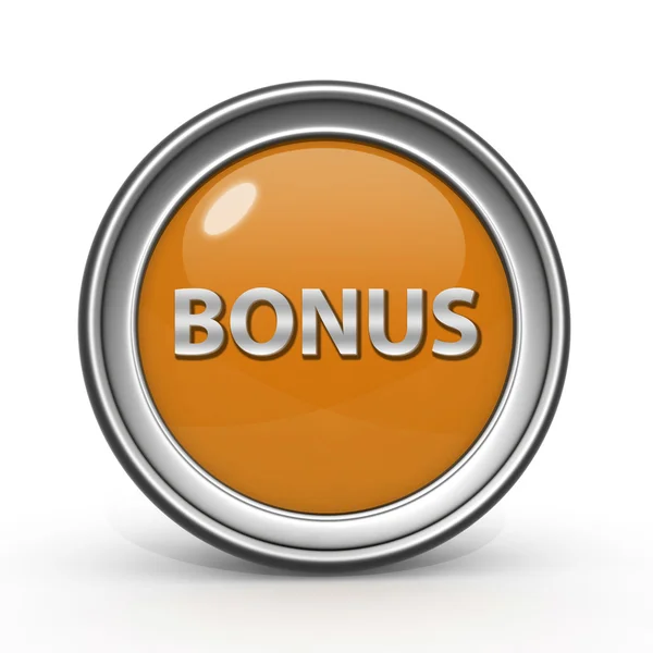 Bonus circular icon on white background — Stock Photo, Image