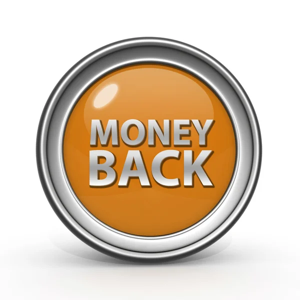 Money back circular icon on white background — Stock Photo, Image