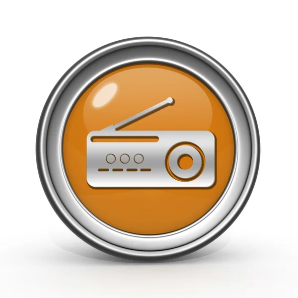 Radio cirkulär ikonen på vit bakgrund — Stockfoto