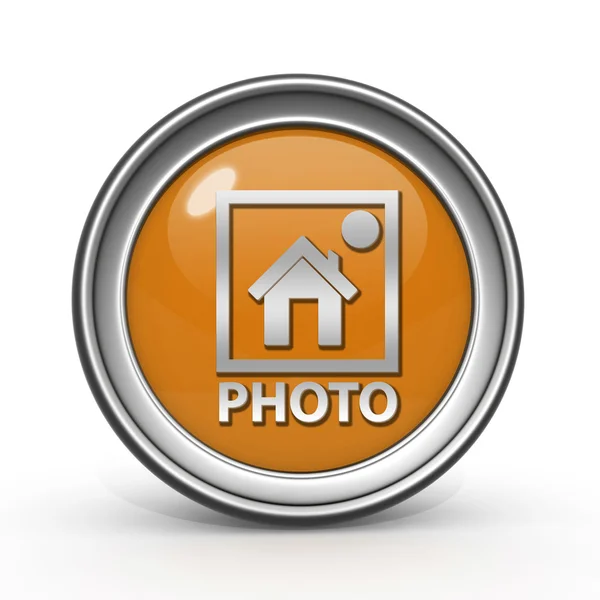 Circulaire fotopictogram op witte achtergrond — Stockfoto