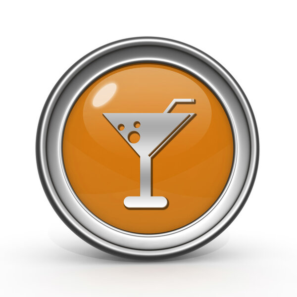 Круглый напиток иконка на белом фоне
