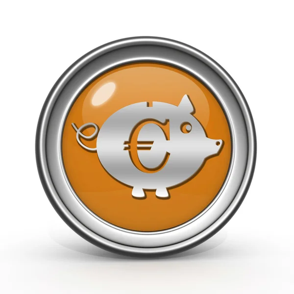 Euron gris cirkulär ikonen på vit bakgrund — Stockfoto
