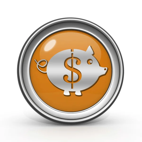Dollarn gris cirkulär ikonen på vit bakgrund — Stockfoto