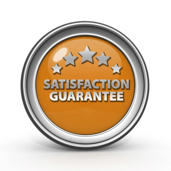 Satisfação garantia ícone circular no fundo branco — Fotografia de Stock