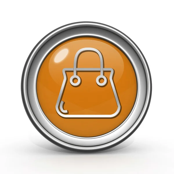 Tasche rundes Symbol auf weißem Hintergrund — Stockfoto