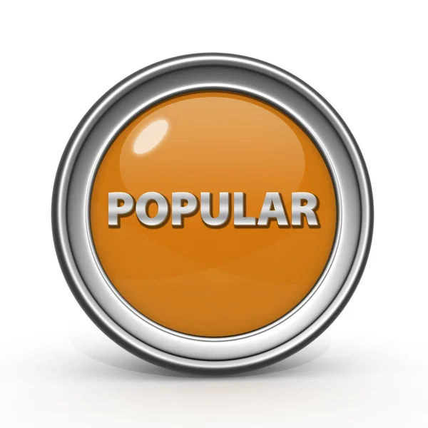 Populaire circulaire pictogram op witte achtergrond — Stockfoto