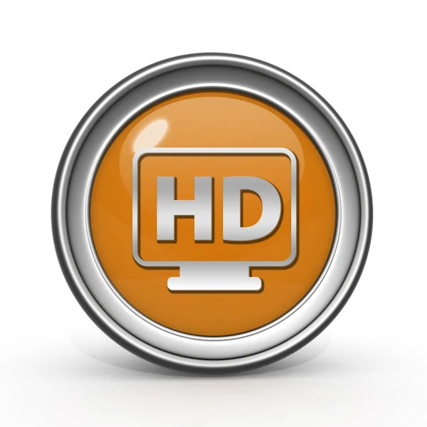 HD circular icon on white background — Stock Photo, Image