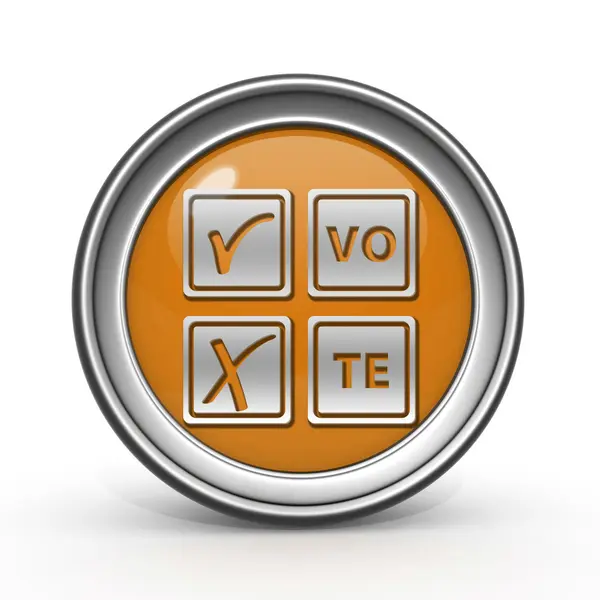 Omröstning cirkulär ikonen på vit bakgrund — Stockfoto