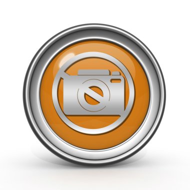 Dairesel simgesi beyaz arka plan üzerinde çekim yasağı