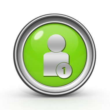 Beyaz arka plan üzerinde dairesel simge ekle