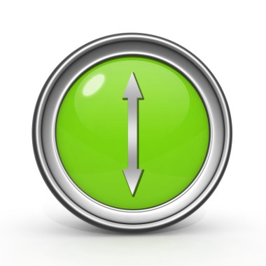 Beyaz arka plan üzerinde dairesel ok simgesi