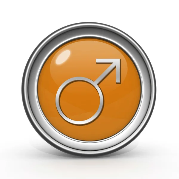 Male circular icon on white background — Stock Photo, Image