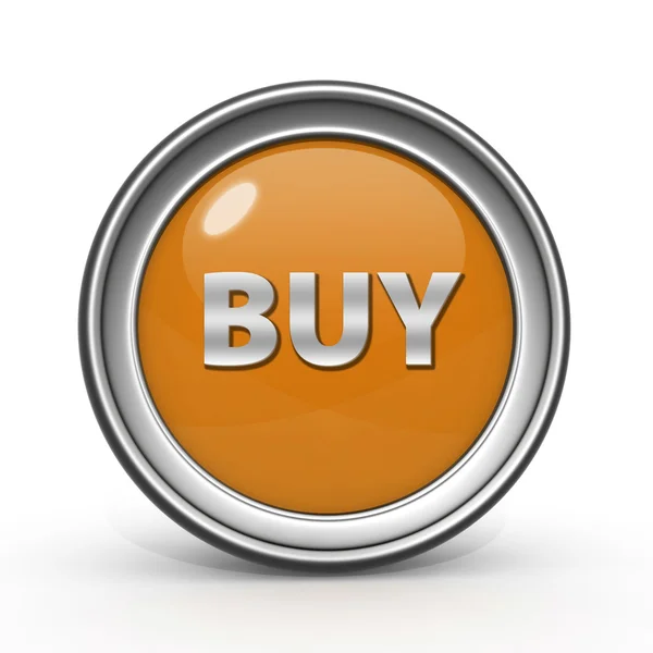 Comprar ícone circular sobre fundo branco — Fotografia de Stock