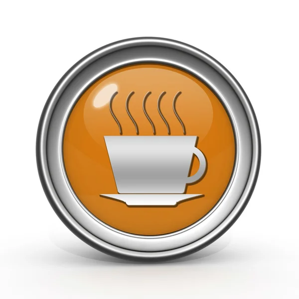 Coffee circular icon on white background — Stock Photo, Image