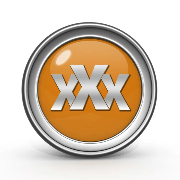 XXX icono circular sobre fondo blanco —  Fotos de Stock
