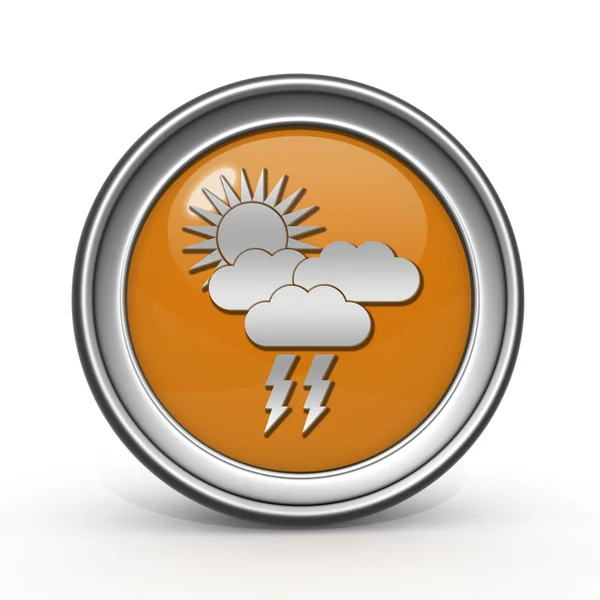 Rain circular icon on white background — Stock Photo, Image