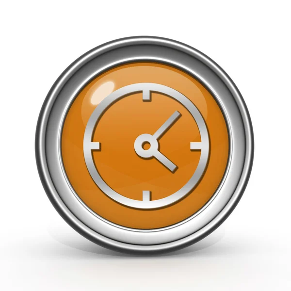 Clock circular icon on white background — Stock Photo, Image