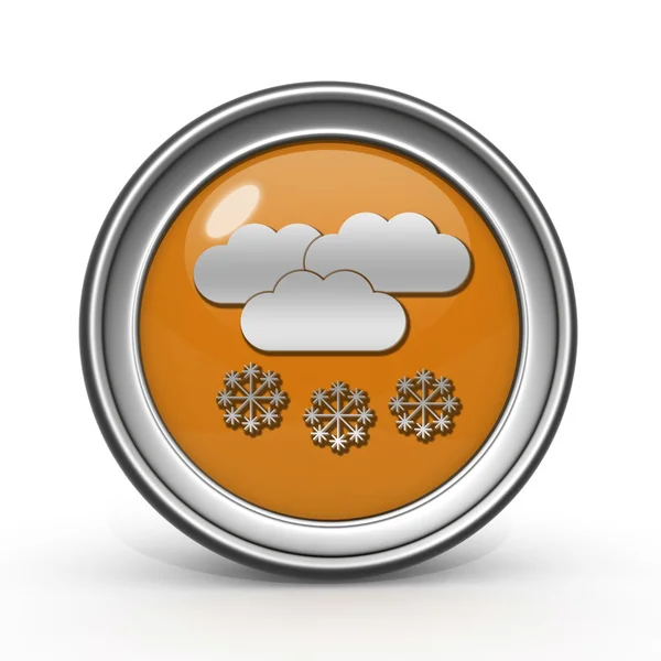 Snow circular icon on white background — Stock Photo, Image