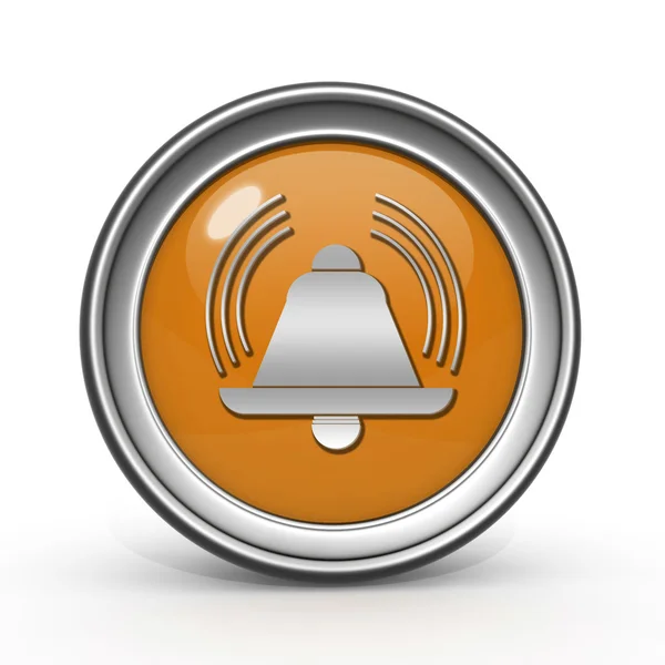 Icono circular de alarma sobre fondo blanco —  Fotos de Stock