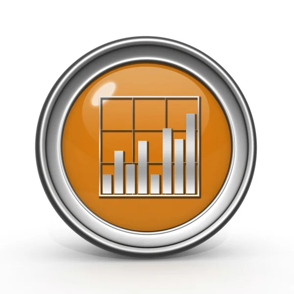 Data analysis kulatá ikona na bílém pozadí — Stock fotografie