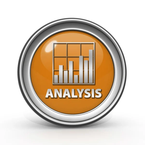 Gegevens analyse circulaire pictogram op witte achtergrond — Stockfoto