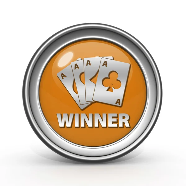 Winner circular icon on white background — Stock Photo, Image