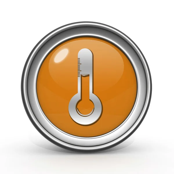 Temperature circular icon on white background — Stock Photo, Image