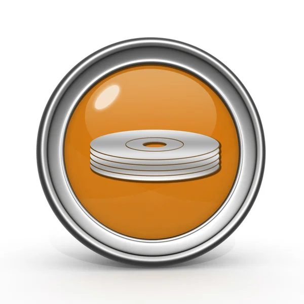 Cd circular icon on white background — Stock Photo, Image