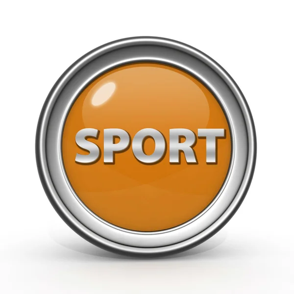 Спортивна кругова іконка на білому тлі — стокове фото
