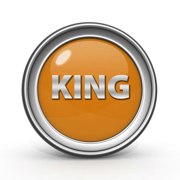 Rei ícone circular no fundo branco — Fotografia de Stock
