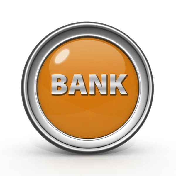 Banken cirkulär ikonen på vit bakgrund — Stockfoto