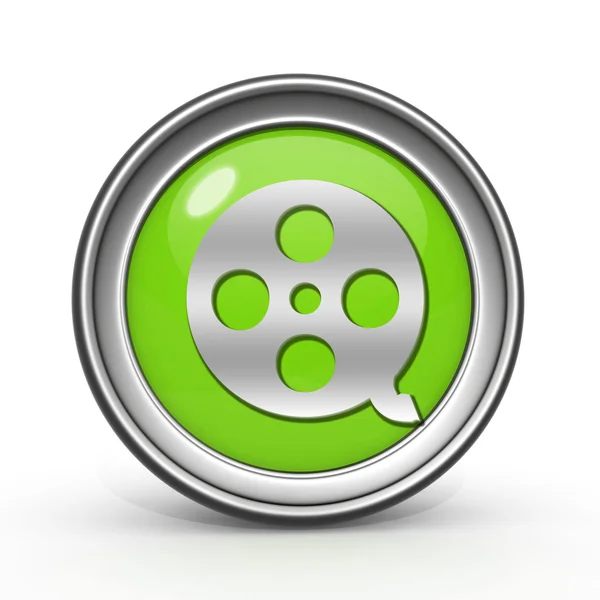 Film circular icon on white background — Stock Photo, Image