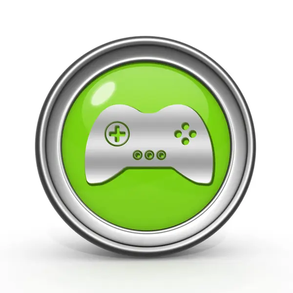 Game circular icon on white background — Stock Photo, Image