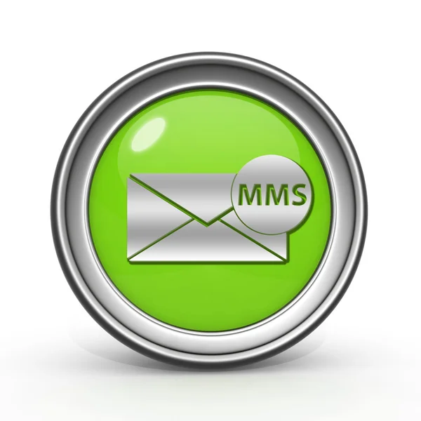 Mms circular icon on white background — Stock Photo, Image