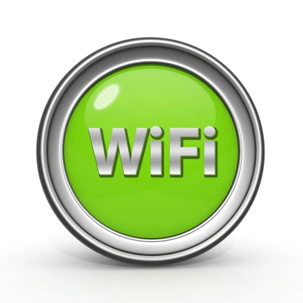 Icono circular wifi sobre fondo blanco — Foto de Stock