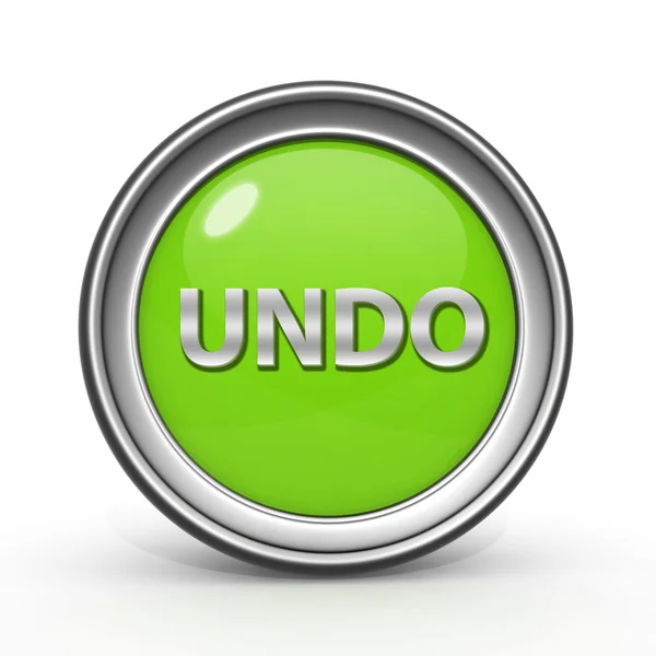 Undo circular icon on white background — Stock Photo, Image