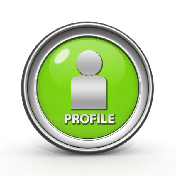Profil kreisförmiges Symbol auf weißem Hintergrund — Stockfoto