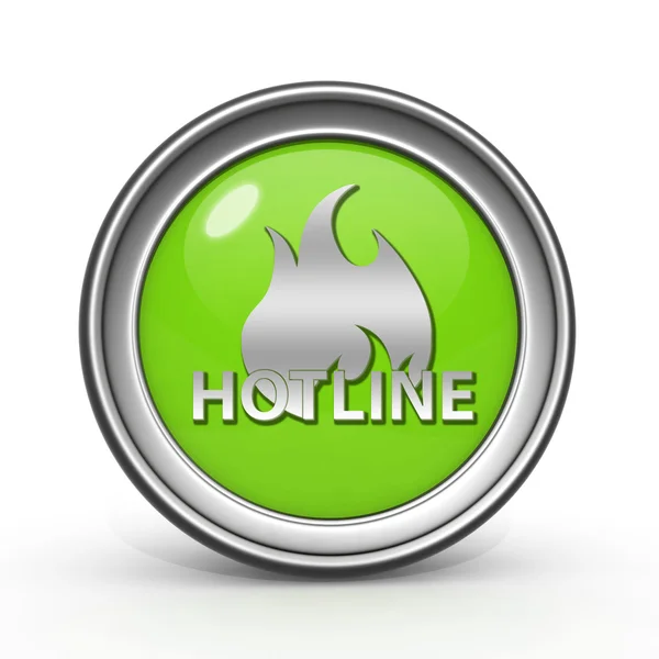 Hotline circulaire pictogram op witte achtergrond — Stockfoto