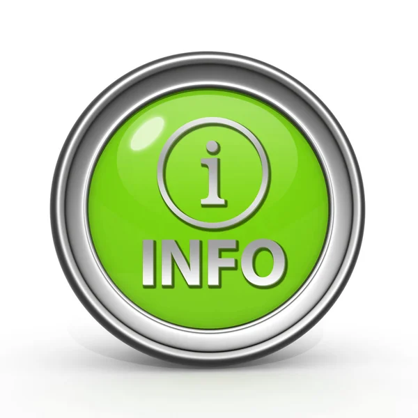 Icono circular de información sobre fondo blanco — Foto de Stock