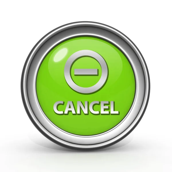 Cancel circular icon on white background — Stock Photo, Image