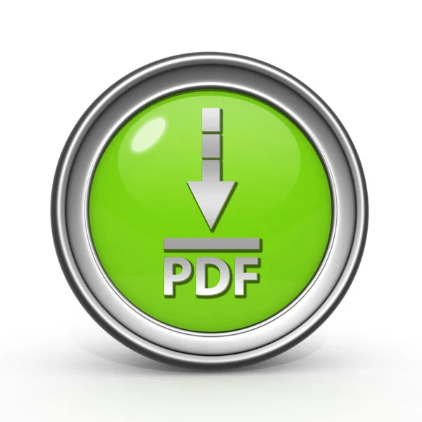 PDF download circulaire icon op witte achtergrond — Stockfoto