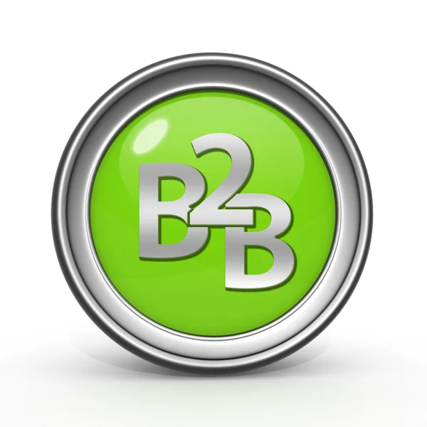 B2B circular icon on white background — Stock Photo, Image
