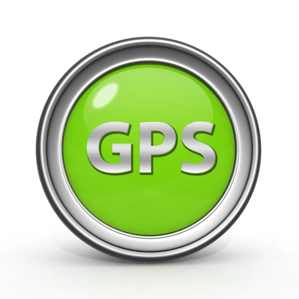 Gps circular icon on white background — Stock Photo, Image