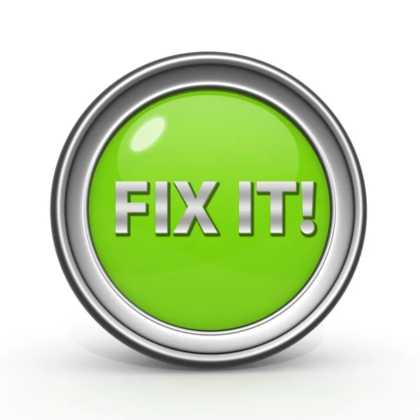 Fix it circular icon on white background — Stock Photo, Image