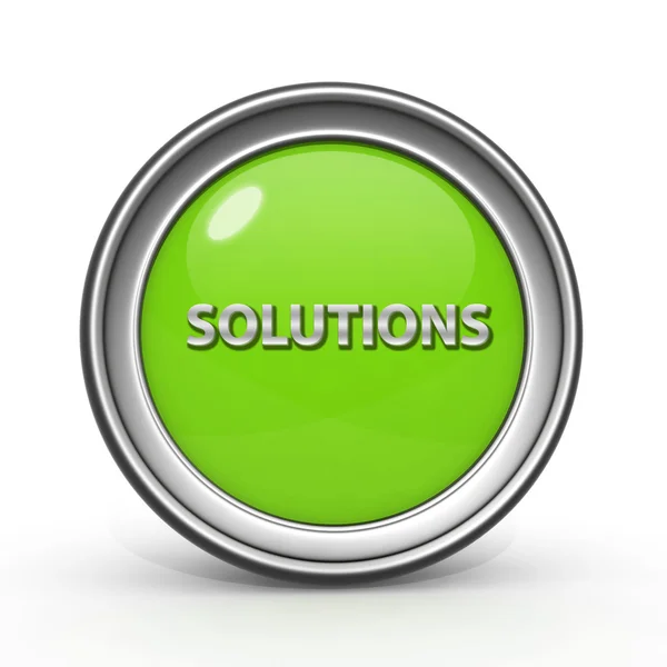 Solutions circular icon on white background — Stock Photo, Image