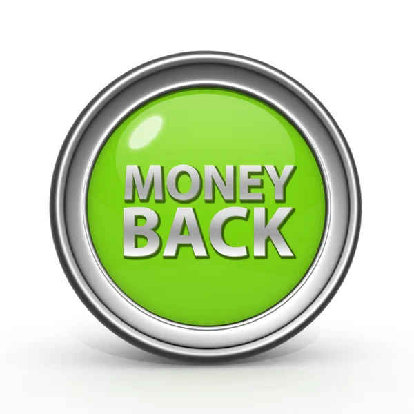 Money back circular icon on white background — Stock Photo, Image