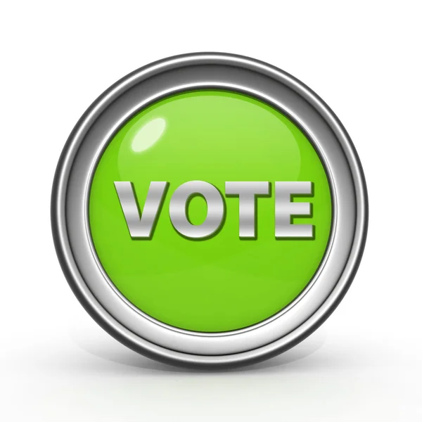 Vote ícone circular no fundo branco — Fotografia de Stock