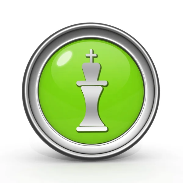 Chess circular icon on white background — Stock Photo, Image