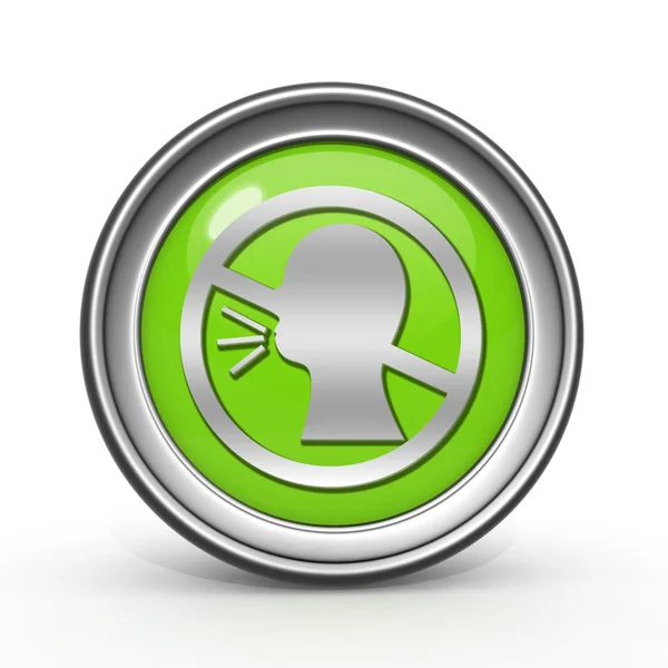Do not talk circular icon on white background — Stock Photo, Image