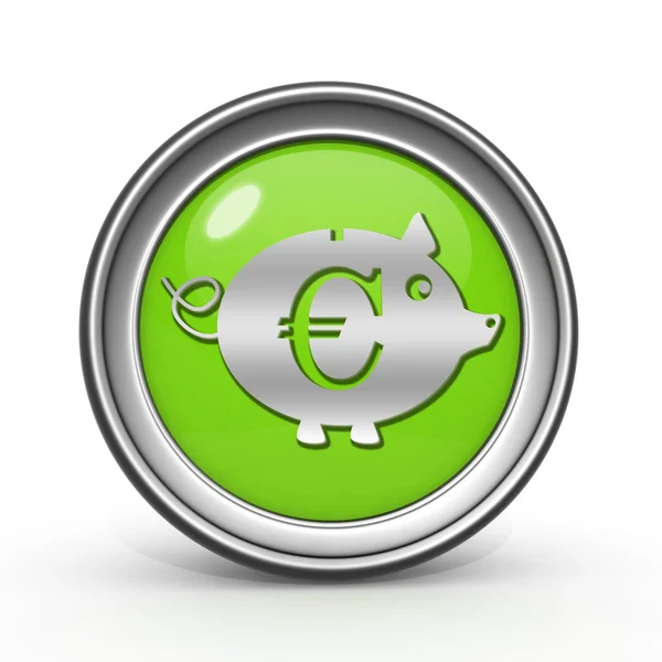Euron gris cirkulär ikonen på vit bakgrund — Stockfoto